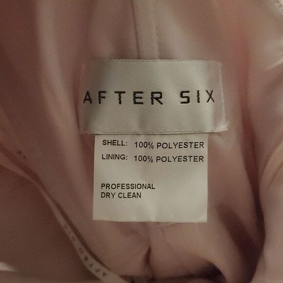 After Six Women's Blush Pink Cross Strap Open Back Halter Maxi Dress Size 6 Styl - Picture 2 of 3